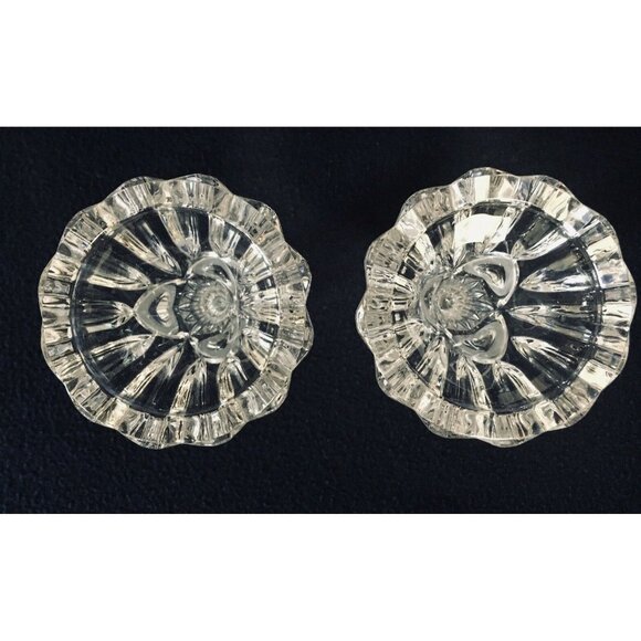 Set Of 2 EVITA Crystal Candle Holders 24% Lead Crystal Vintage 6.5*3.5" Germany - Picture 5 of 8